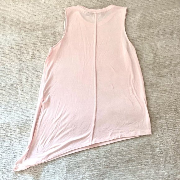 Athleta Light Pink Sleeveless Cloudlight Asymmetrical Side-tie Tank Top Size S - Picture 7 of 12